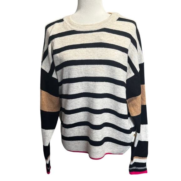 Scotch & Soda Sweaters - Scotch & Soda Striped Sweater Oatmeal Heather Pop New with Tags Size Small